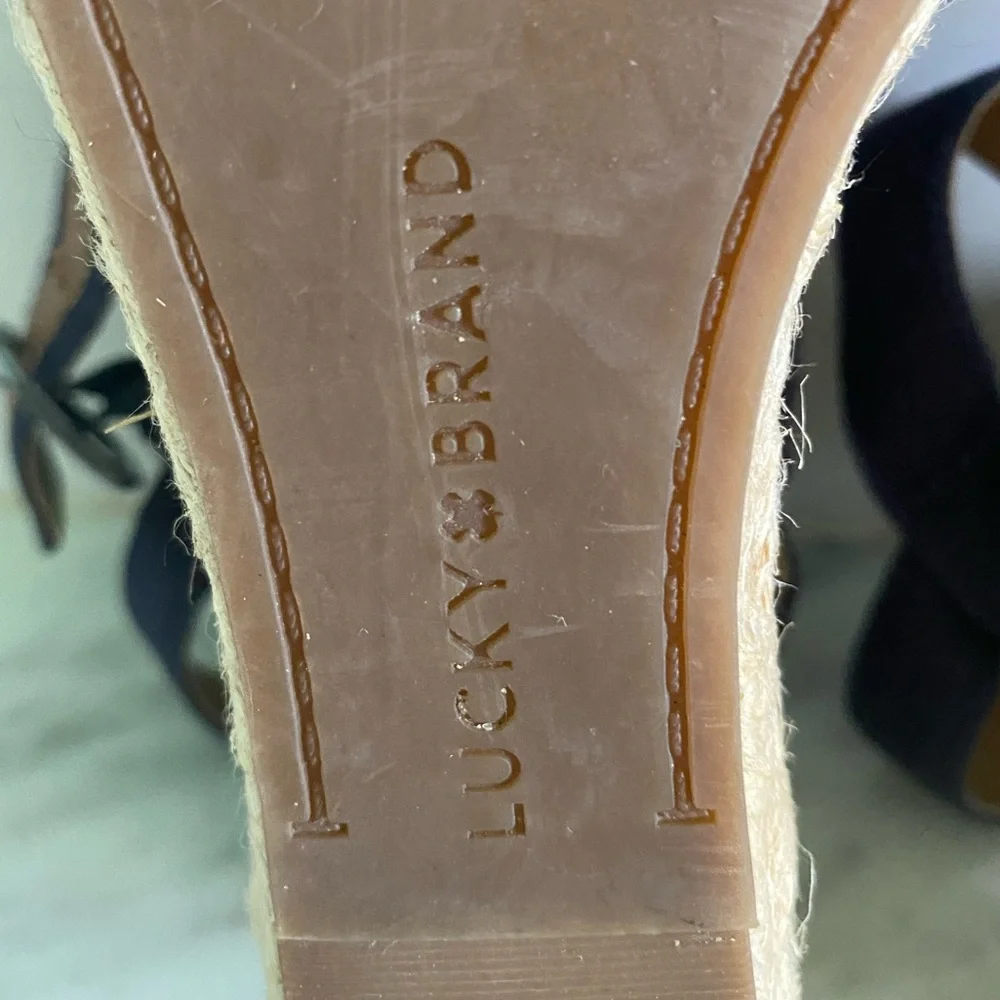 Lucky Brand Margaline Espadrille Navy Wedge